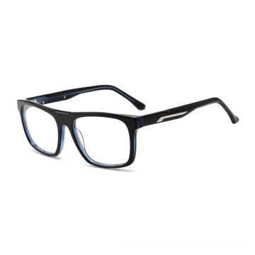 Estrutura agradável acetato preto óculos quadrados machos óculos ópticos de moldura